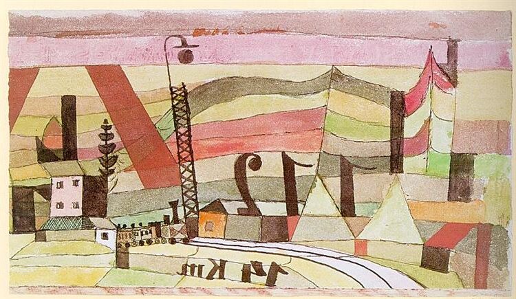 Station L 112, 1923 reflects Paul Klee’s exploration of abstraction and symbolism.