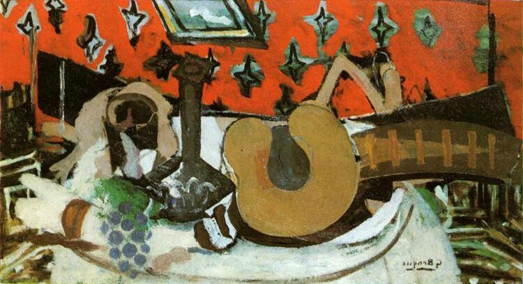 Still Life Mandolin II, c.1939 reflects Braque's continued exploration of still life compositions.