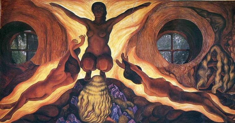 Subterranean Forces, 1926–1927 by Diego Rivera reflects the dynamic and often unseen forces shaping the world.