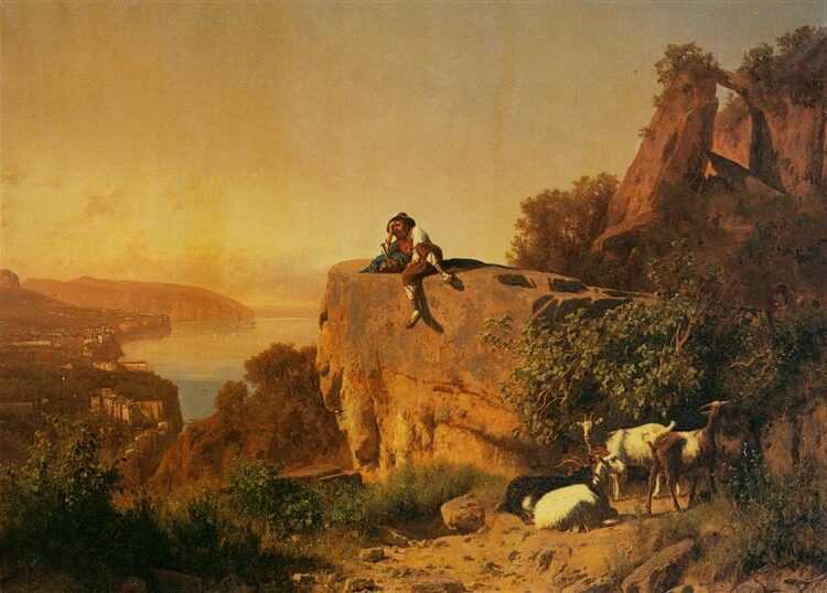 Surveying the Vista (1886) by Anders Zorn reflects a seated woman thoughtfully gazing over a vast landscape