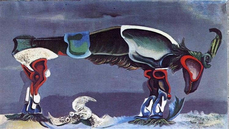 The Beautiful Season (1925) by Max Ernst reflects a dreamlike and mysterious atmosphere, characteristic of Surrealism
