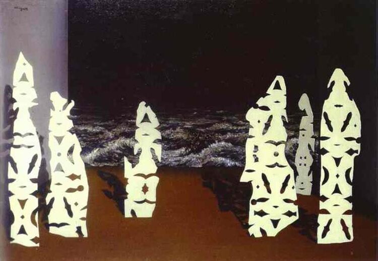 The Finery of the Storm, 1927  reflects Magritte’s early surrealist experimentation.