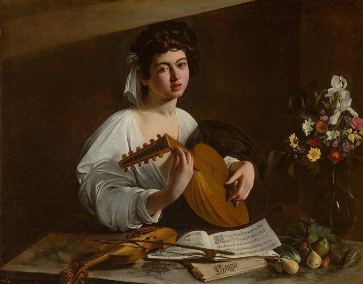 The Lute Player by Caravaggio in c.1596