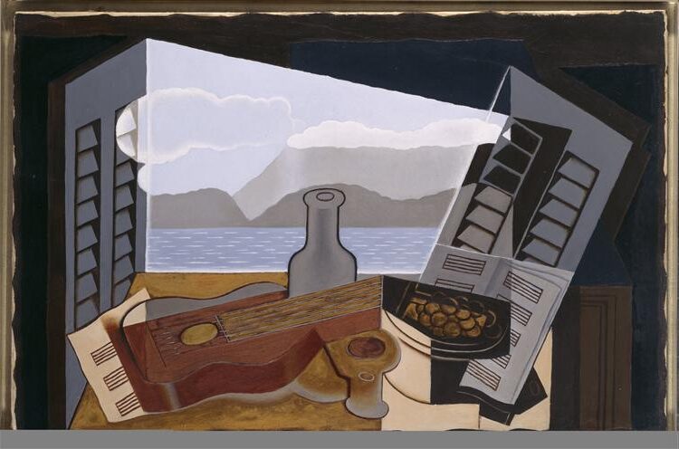 The Open Window (1921) reflects a Cubist interpretation of a view through an open window, revealing a large water body beyond