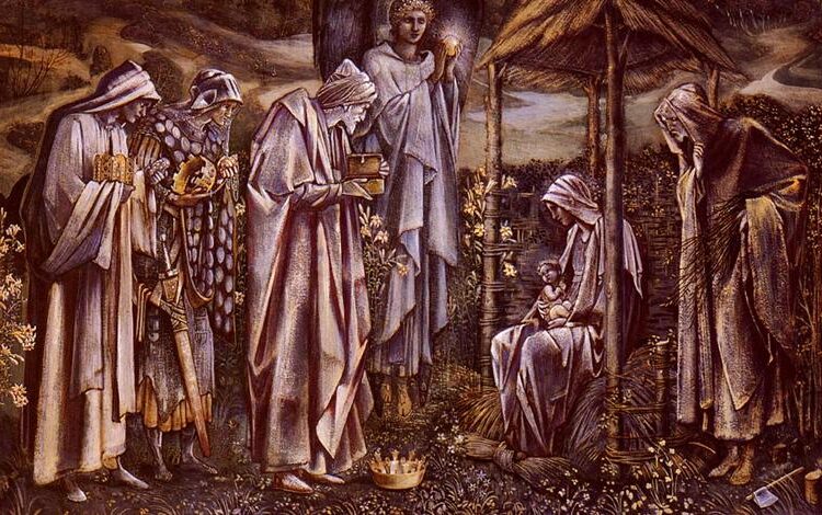 The Star of Bethlehem by Edward Burne-Jones, 1885 reflects a sense of divine revelation and celestial guidance.