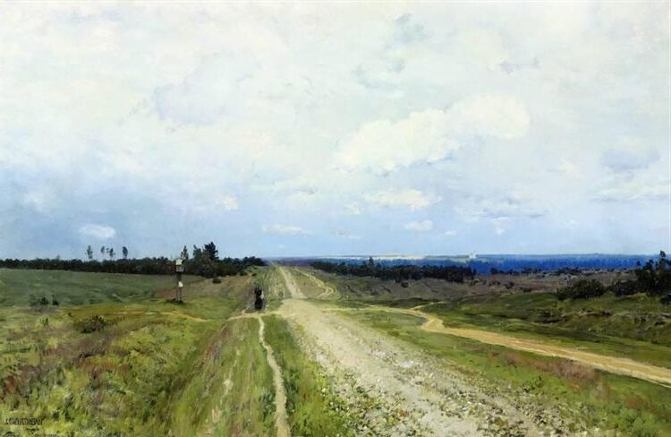 The Vladimir's Road, 1892  reflects Levitan's mastery in capturing the beauty of nature and the Russian countryside. 
