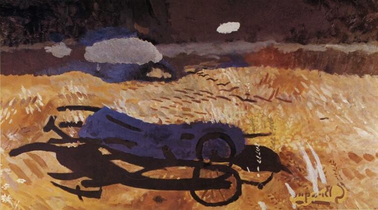 The Weeding Machine, 1961 by Georges Braque reflects his later period, where he blended abstraction with organic forms.