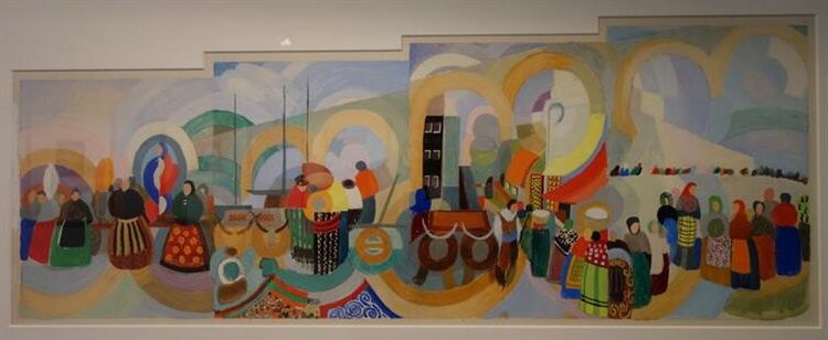 Étude Pour Portugal, Mural Panel for the Railway Pavilion, International Exposition of Paris (1937) by Sonia Delaunay.