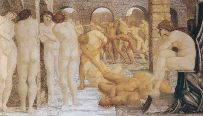 Venus Discordia by Edward Burne-Jones, 1872 - 1873 reflects a depiction of Venus in a state of turmoil.