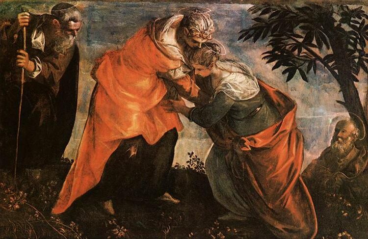 Visitation (c.1588) by Tintoretto reflects the emotional encounter between the Virgin Mary and her cousin Elizabeth