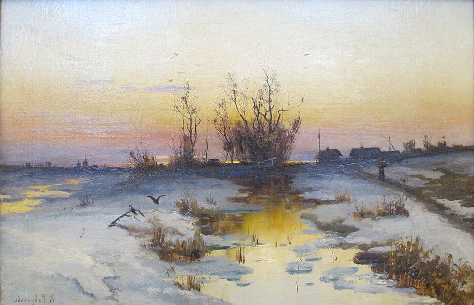 sera di primavera, 1880 by Alexei Savrasov