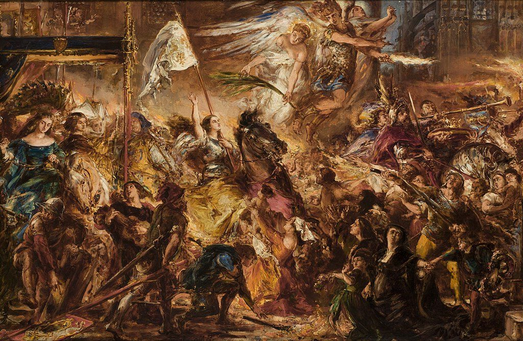 Maid of Orléans (1886) by Jan Matejko  reflects the legendary heroism of Joan of Arc.