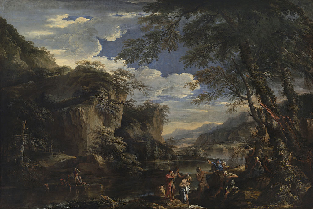 Saint John the Baptist Baptizing Christ in the Jordan (c. 1655)  emphasizes the spiritual and emotional intensity of the event. 