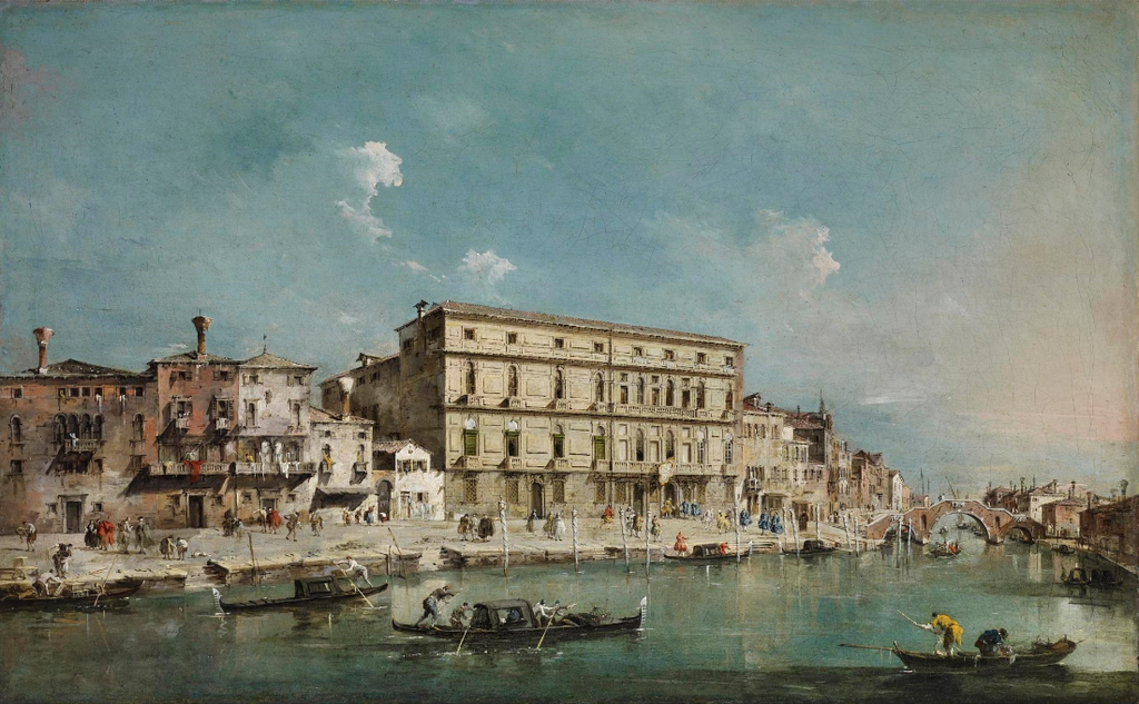View of the Cannaregio Canal (c. 1770) by Francesco Guardi reflects his characteristic atmospheric style.