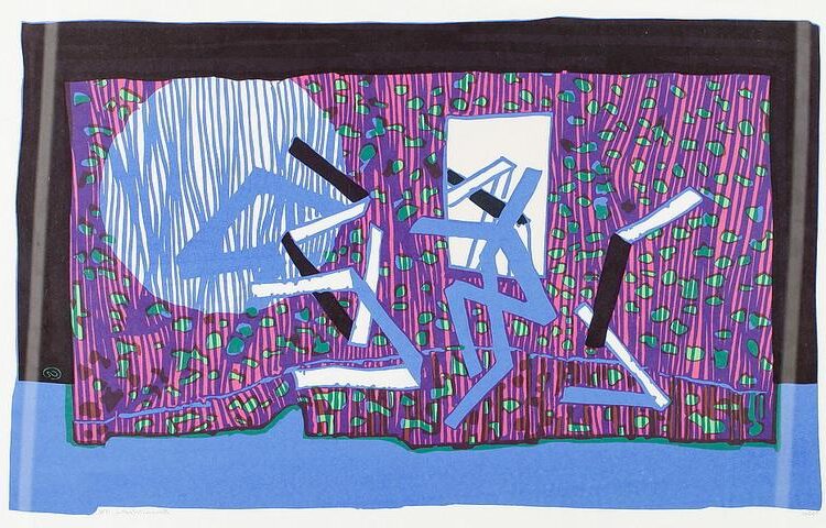 Komposition, 1972 reflects Rodhe’s mature engagement with concrete art